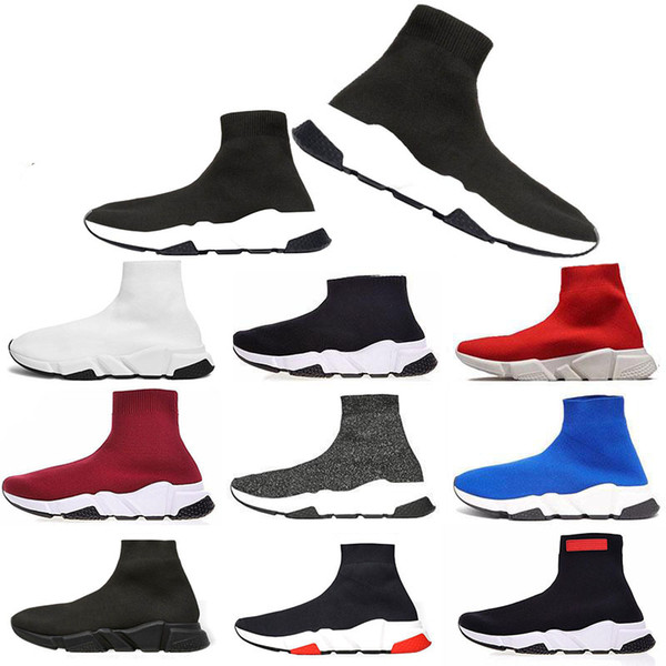 High Quality Luxury Sock Shoes Designer Brand Speed Trainer Casual Sneakers Speed Trainer Sock Race Runners black men women Shoe Size 36-45