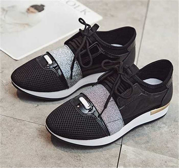 Designer Fashion Trend 2019 New Brand Cheap Fashion Flat-soled Runner Racing Luxury Shoes Women's Wear