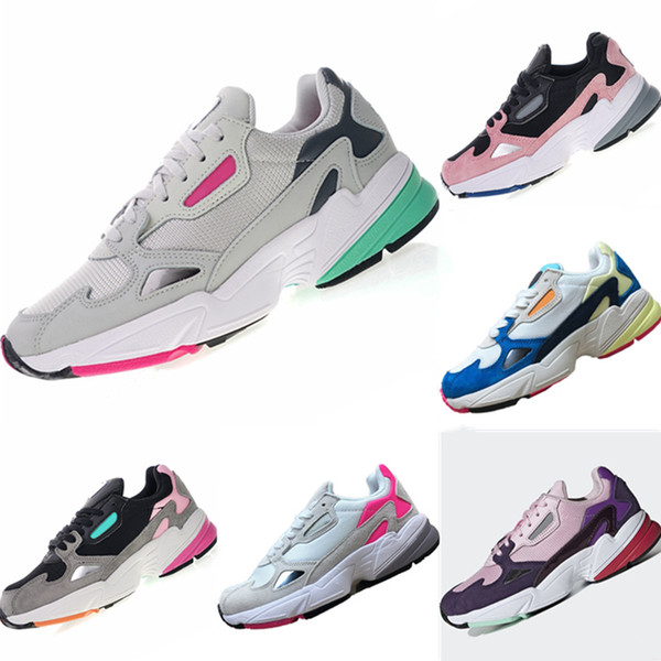 2019 Falcon W Leather and Mesh Breathable Women Running Shoes Falcon W Mix EVA Cushioning Athletic Shoes