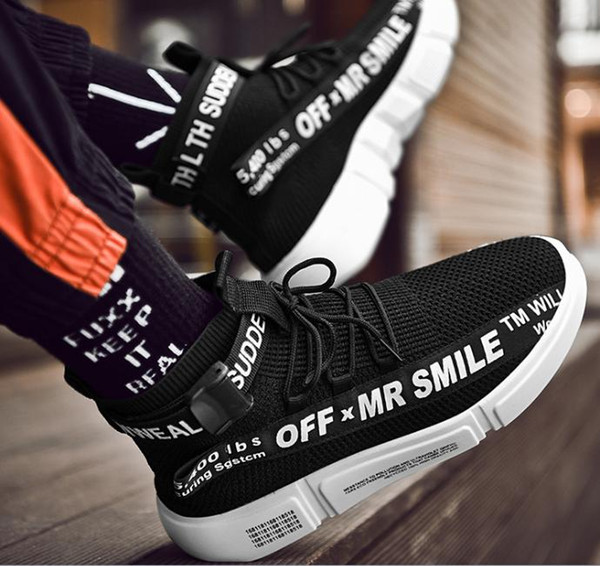 2019 spring new sports trend high shoes elastic socks shoes reli86