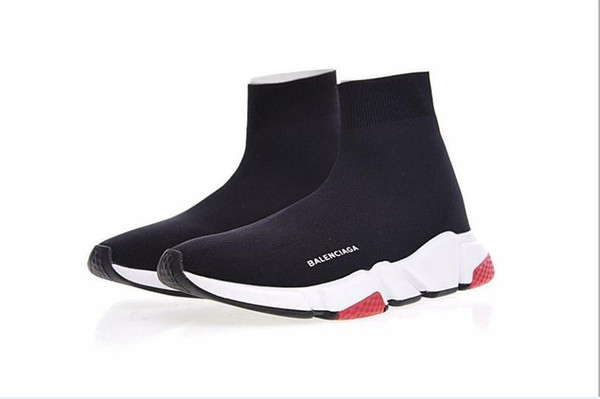 Cheap Luxury Sock Running Shoes Speed Trainer Top Quality Designer Sneakers Speed Trainer Race Black Shoes men and women sports shoes 5.5-11