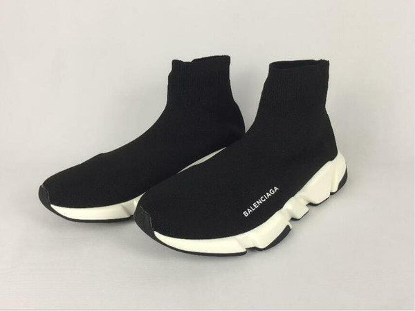 Top Quality Szie EUR 36 to 45 Cheap Speed Trainer Running Men and Women Sock Designer Sports Shoes Speed stretch-knit Mid sneakers Trainers