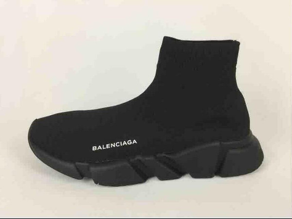 High Quality Designer Running Shoes Luxury Sock Boots Women New Slip-on Elastic Cloth Speed Trainer Sneakers Men Leisure Shoes 5.5-11