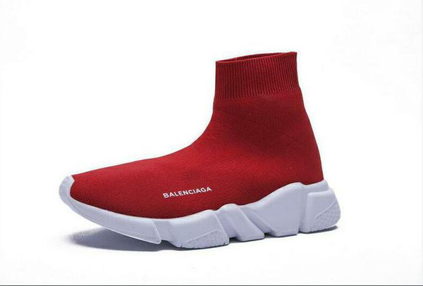 Hot new High Quality Unisex Casual Shoes Flat Fashion Sock Boots Woman Slip-on Elastic Cloth Speed Trainer Man Shoes Outdoors