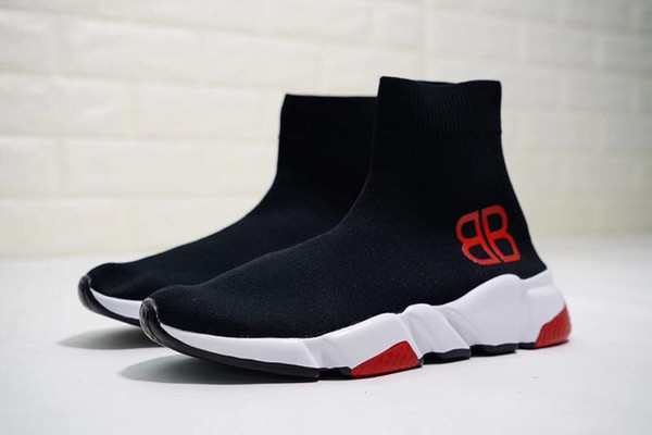 Top Quality Sports Shoes Socks Boots Women New Slip-on Elastic Cloth Luxury Speed Trainer Sneakers Men Casual Shoes