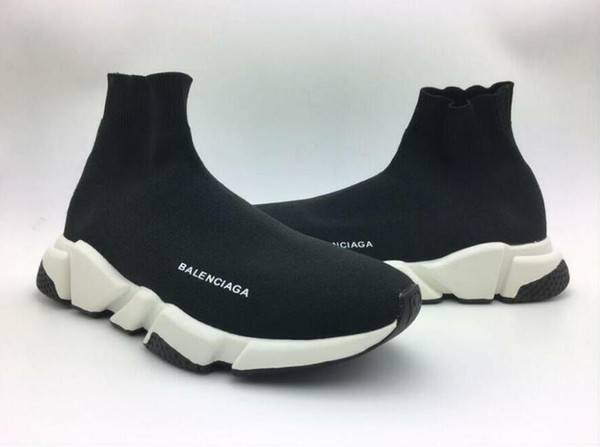 Name Brand High Quality Unisex Sports Shoes Flat Fashion Sock Boots Women New Slip-on Elastic Cloth Speed Trainer Runner Men Desidoors 36-45