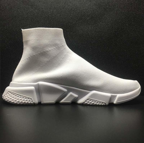 High Quality cheap Women Men Sock Casual Shoes Black White Red Speed Trainer Luxury Designer stretch-knit Mid Sports Shoe Sneakers