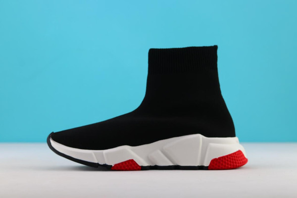 High Quality cheap Women Men Sock Casual Shoes Black White Red Speed Trainer Luxury Designer stretch-knit Mid Sports Shoe Sneakers