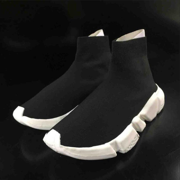 High Quality cheap Women Men Sock Casual Shoes all Black White Red Speed Trainer Luxury Designer stretch-knit Mid Sports Shoe Sneakers