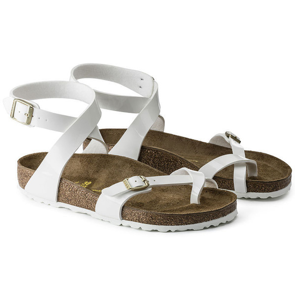 High Quality Summer Women Birkenstock Beach Sandals With Flat Sole, Cork Sandals Ladies Leisure Shoes Cross Design Sandals