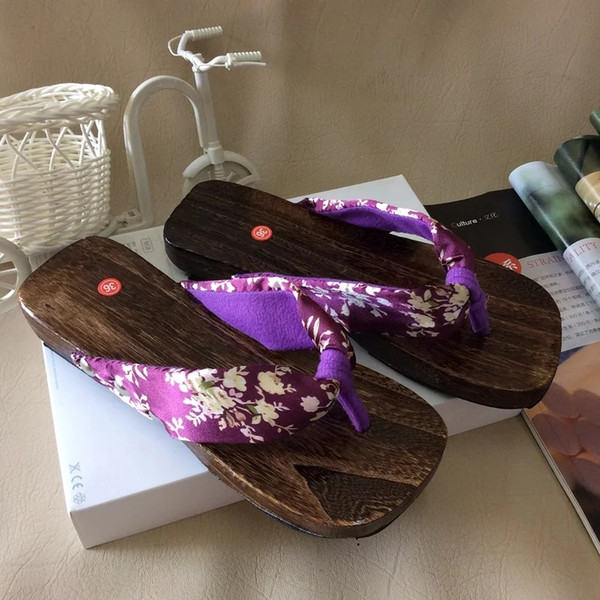 Jade massage health slippers wooden sandals flat wooden slippers lovers cocos wooden shoes acupoint