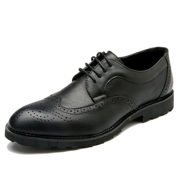 Leather Shoes Men Brogues Leather Elegant Classic Luxury Designer Dress Shoes Men