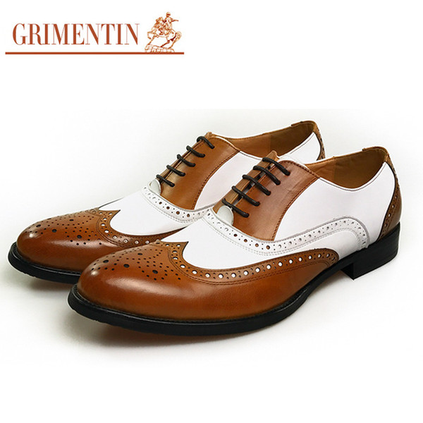 GRIMENTIN High quality mens oxford shoes hot sale brand mens dress shoes fashion designer genuine leather formal business wedding male shoes