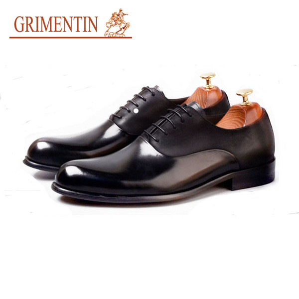 GRIMENTIN Summer Italian fashion designer dress mens formal shoes hot sale men oxford shoes genuine leather business wedding male shoes AST