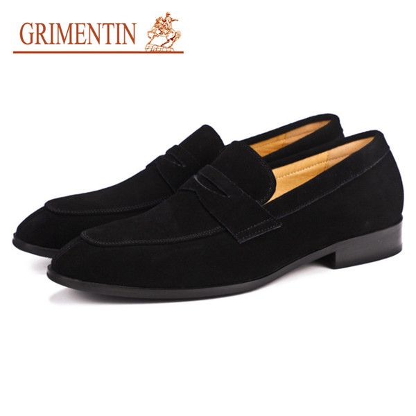 GRIMENTIN Summer Italian formal mens dress shoes hot sale mens loafers fashion designer genuine leather slip-on business male shoes AST