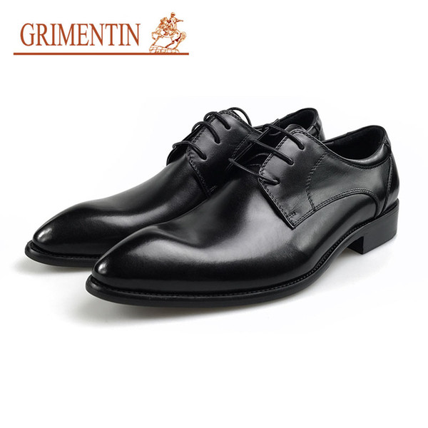 GRIMENTIN Hot sale Italian fashion formal mens dress shoes high quality men oxford shoes genuine leather business wedding men shoes