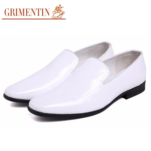 GRIMENTIN Hot sale brand men loafers genuine leather soft comfortable crocodile style casual mens dress shoes Italian fashion male shoes