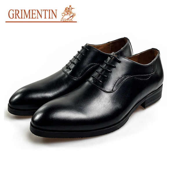 GRIMENTIN New hot sale brand men oxford shoes Italian fashion black formal men business shoes genuine leather dress mens wedding shoes