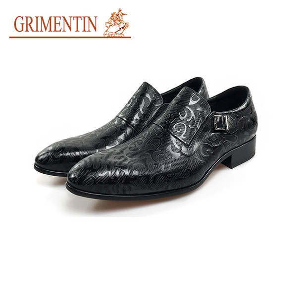 GRIMENTIN Hot sale men oxford shoes genuine leather black wedding business dress mens formal shoes Italian fashion designer male shoes