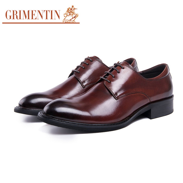 GRIMENTIN Italian hot sale men oxford shoes high quality dress mens formal shoes genuine leather fashion newest business office mens shoes