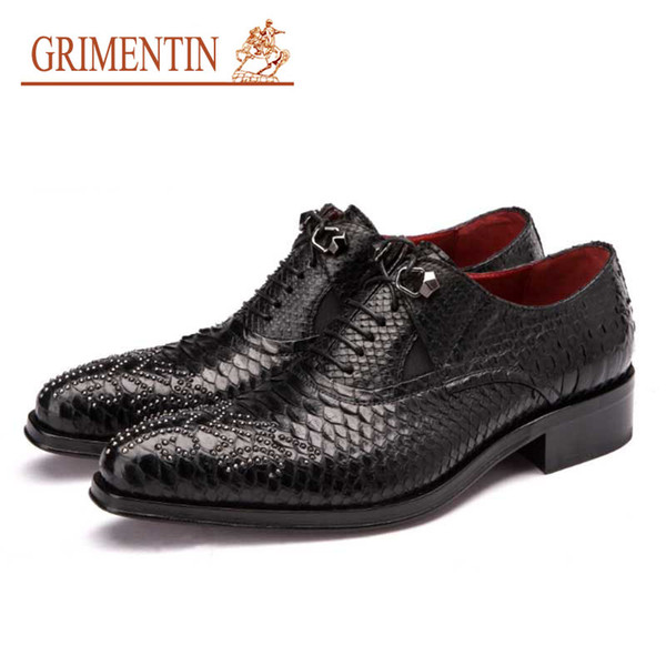 GRIMENTIN Italian fashion formal mens dress shoes customized handmade mens shoes 100% genuine leather wedding party Large size 12 mens shoes