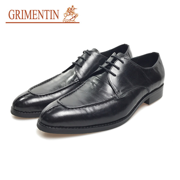 GRIMENTIN Hot sale brand mens shoes Italian fashion designer oxford shoes genuine leather formal business casual male dress shoes