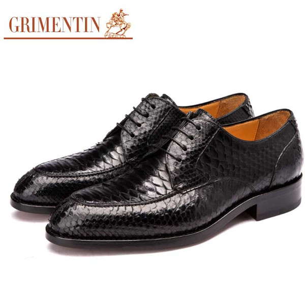 GRIMENTIN Hot sale brand customized handmade shoes genuine leather crocodile grain mens dress shoes fashion business party men wedding shoes