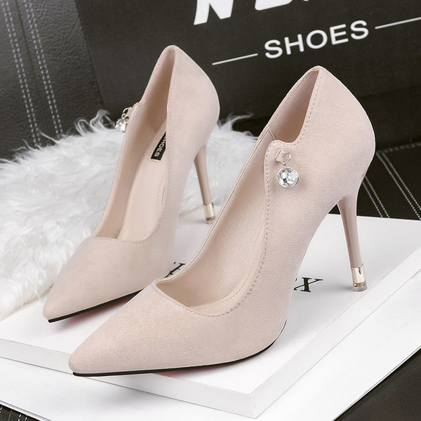 Sexy Rhinestone Slip-on Lady Dress Shoes Women Pumps Heels Thin High Heels Festival Party Wedding Shoes Formal Pumps Sandals GWS232