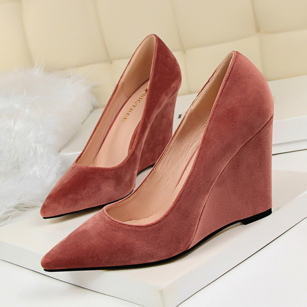 Fashion Sexy Lady Dress Shoes Elegant Women Pumps Heels Suede High Heels Festival Party Shoes Formal Pumps GWS135