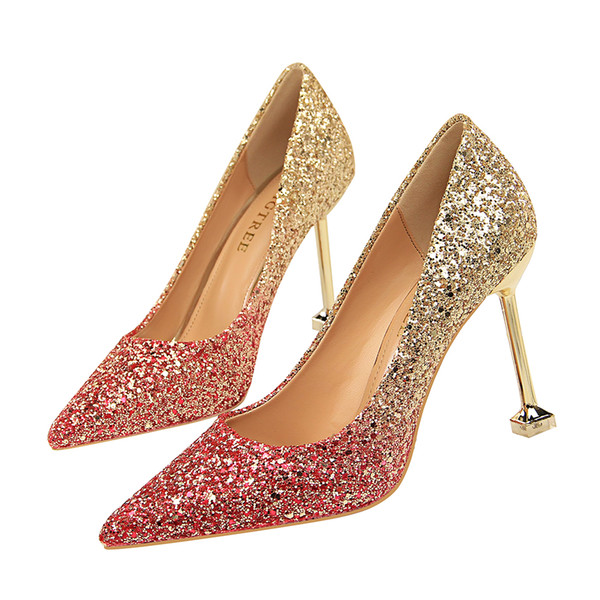 Glitter Lady Dress Shoes Women Pumps Heels Festival Party Wedding Shoes High Heels Formal Pumps Business Stiletto Heels GWS579