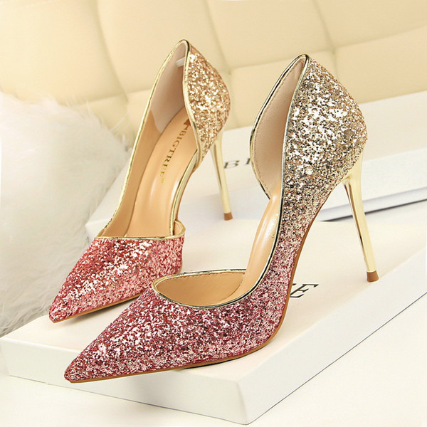 Sexy Slip-on High Heels Lady Dress Shoes Women Heels Pumps Festival Party Wedding Shoes Heels Business Stiletto Formal Pumps GWS423