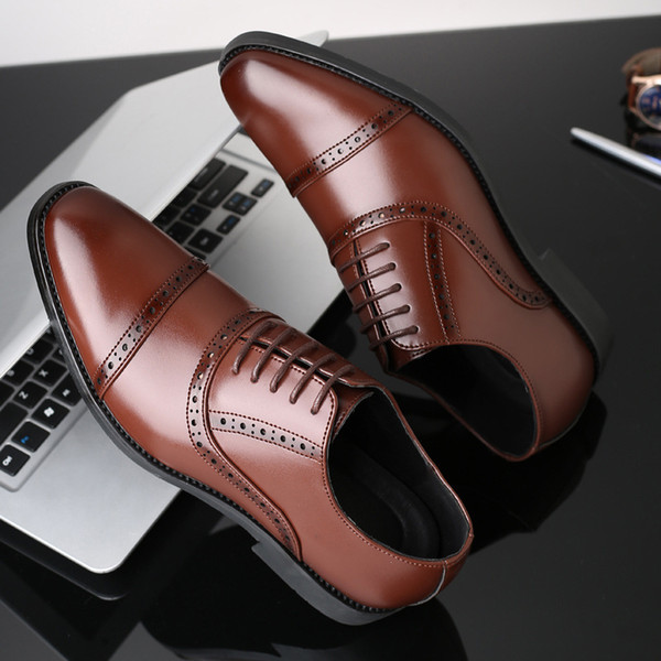 Bullock mens leisure shoes lace up wedding shoes PU men oxford shoes men dress flats big size loafers promotion zy981