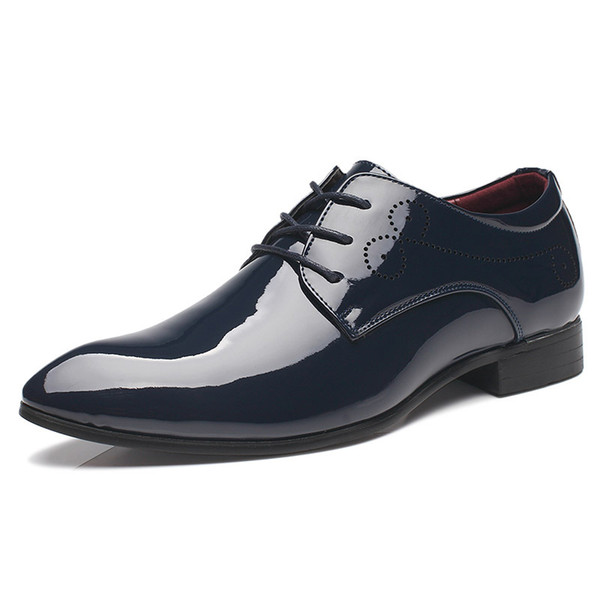 Business man shoes brogues dress shoes for man bullock casual shoe for gentleman Patent upper lace up shoe zy322