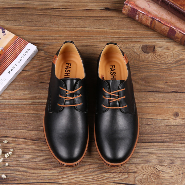 Lace-up Big size man footwear mens casual shoes fashionable men dress shoes office cowmusle sole men oxford shoes low price JI10