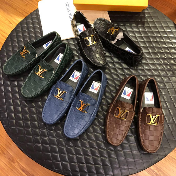 Hot Sale New Luxury Designer Men Real Leather Shoes With Metal Decoration Leisure Business Dual Purpose Shoes Wedding shoes