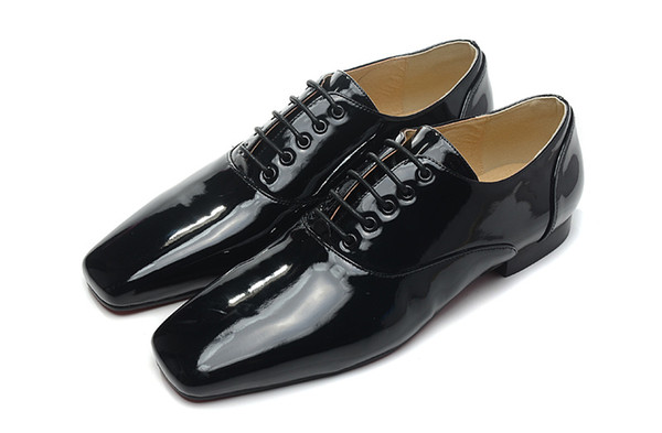 Dandelion Flats Black Patent Leather Dress Shoes High Quality Chaussure Femme Mens Shoes Dress Loafers Shoes Size 46