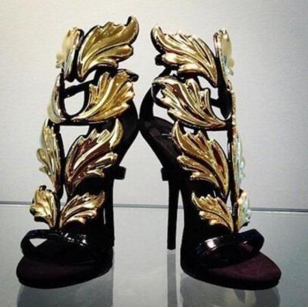 Sandal Silver Gold Red Gladiator High Heels Shoes Women Metallic Winged Sandals wholesaler