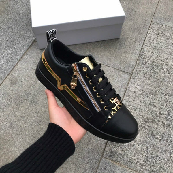 high quality men's high-top casual shoes European station 38-45 handmade shoes factory direct sales 