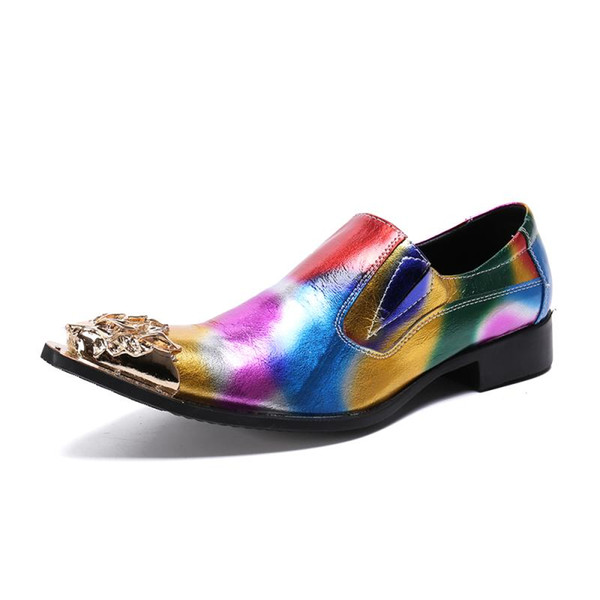 Men Loafers Slip-Ons Rivet Shoes Non-slippingl Full Grain Leather Daily Evening British Perfect birthday Party Dress Wedding Luxury Fashion