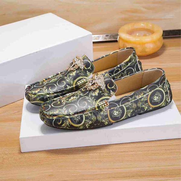 new high-top shoes male printed leather hardware buckle European station trendy young casual short boots