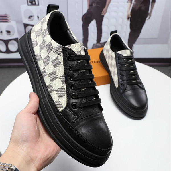 high quality men's high-top casual shoes European station 38-45 handmade shoes factory direct sales 