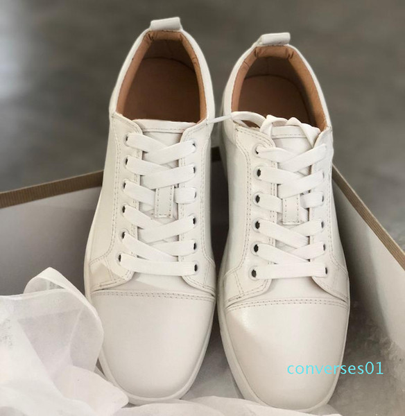 Top Quality Red Bottoms shoes Studded Spikes Flat sneakers For Men Women glitter Party Lovers Genuine Leather casual rivet Sneaker cc1