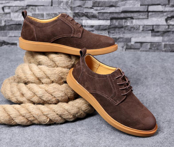 new spring men's leather shoes Handmade Top casual shoes leather popular tide from factory four colors