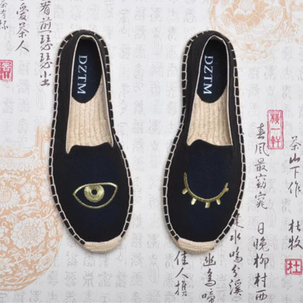 2017 Pure Hand-made Canvas Espadrille Women Ballet Flats Top Quality Sewing Shoes Linen Footwear Comfort Zapatos Mujer