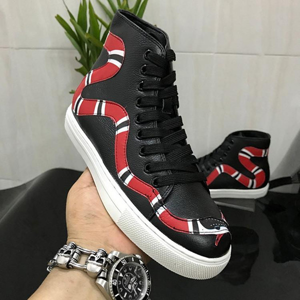 Fashion shoes winter new men and women serpentine embroidery tiger head dragon pattern high to help shoes couple models