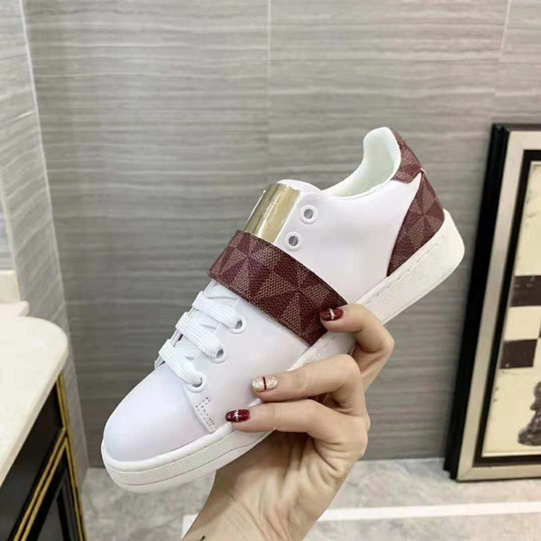 Low-top women's shoes top luxury brand casual shoes 35-42 leather upper new hot (with box + dust bag)