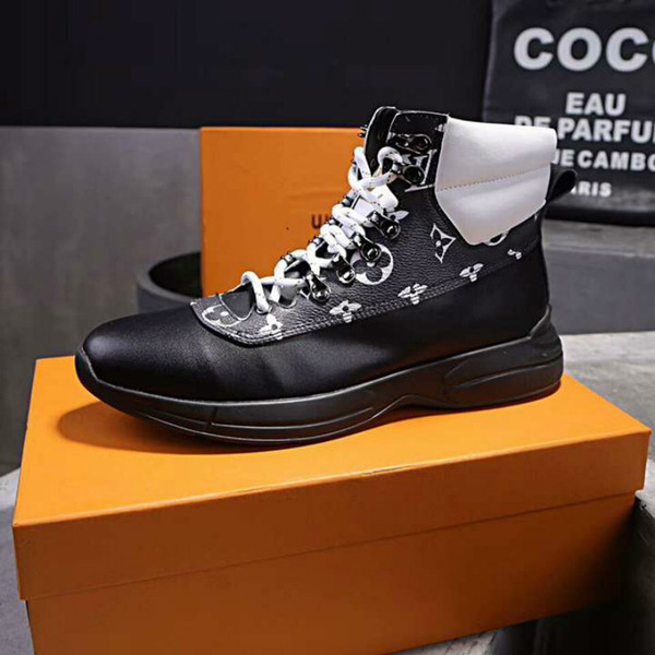 High-top casual shoes sports shoes high-end quality comfortable fashion personality wild men's shoes 38-45 low luxury men's boots