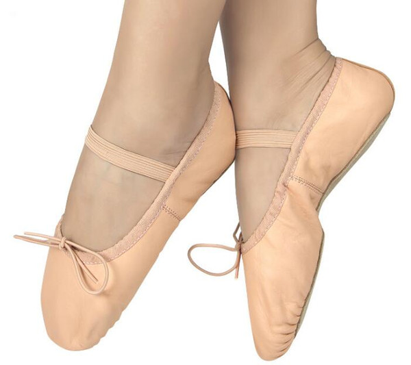 2018 high quality leather ballet shoes cat claw shoes adult women's soft bottom ballet shoes