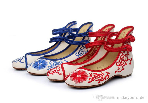 wholesaler free shipping factory price hot seller special price embroidered shoes height increase soft-soled TPR women shoe109