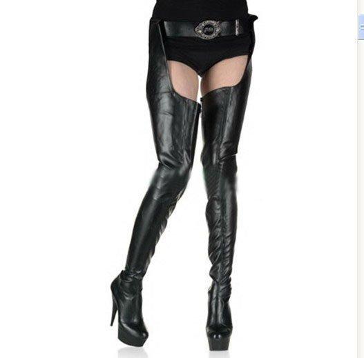 Wonderheel Crotch boots wtih belt 15cm heel thigh high sexy 6